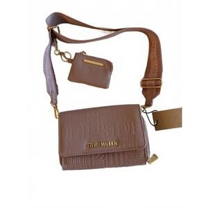 STEVE MADDEN PURSE SHOULDER BAG WOMENS‎ PINK BLUSH BLAURIE W/ COIN POUCH